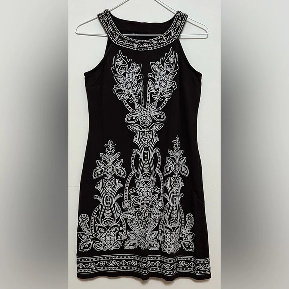 INC International Concepts Embroidered Dress. Brown. Medium - Picture 1 of 6